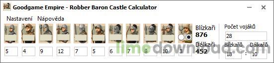 Goodgame Empire - Robber Baron Castle Calculator
