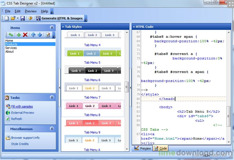 CSS Tab Designer