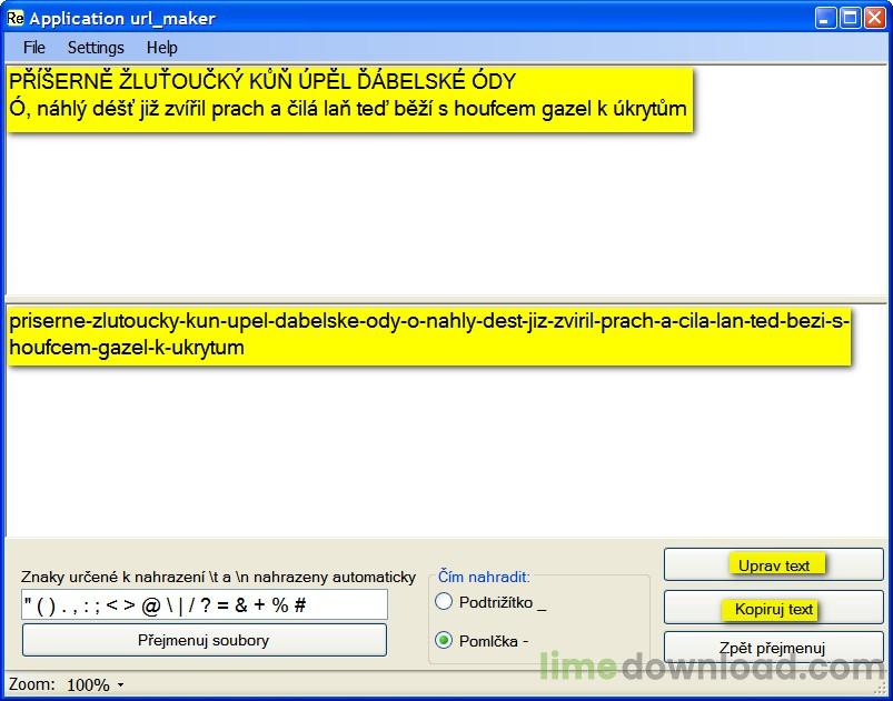 Batch rename files to valid URL name