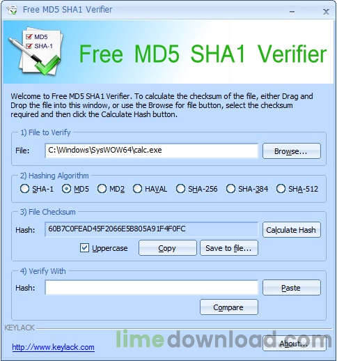 Free MD5 SHA1 Verifier