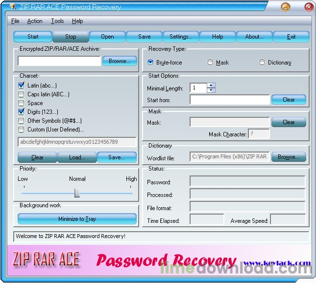 ZIP RAR ACE Password Recovery