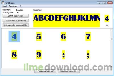 Alternate Font Export