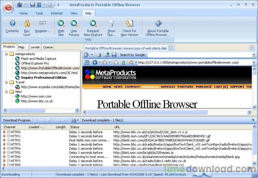 Portable Offline Browser