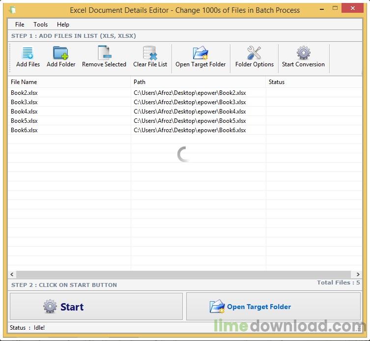 Excel Document Details Editor