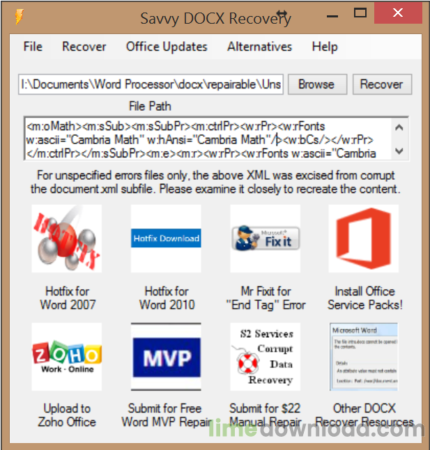 Savvy DOCX Recovery