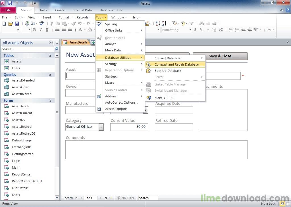 Classic Menu for Access 2010 and 2013