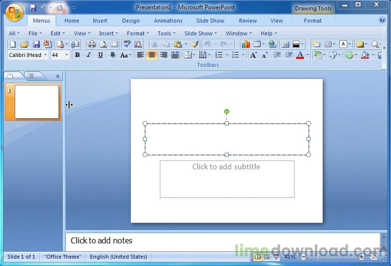 Classic Menu for PowerPoint 2007