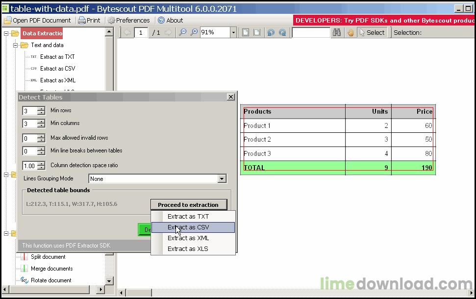 ByteScout PDF Multitool