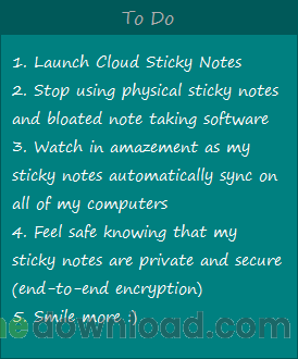 Cloud Sticky Notes