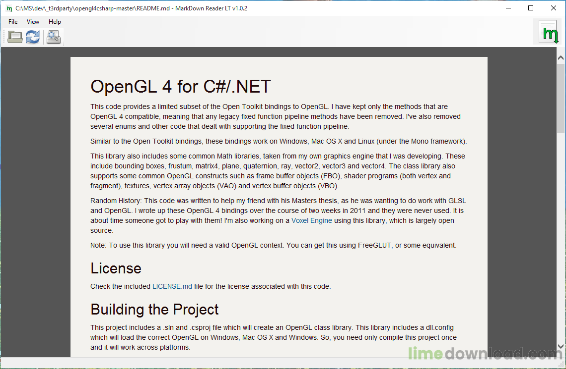 MarkDown Reader LT