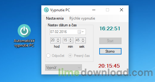 Vypnutí PC