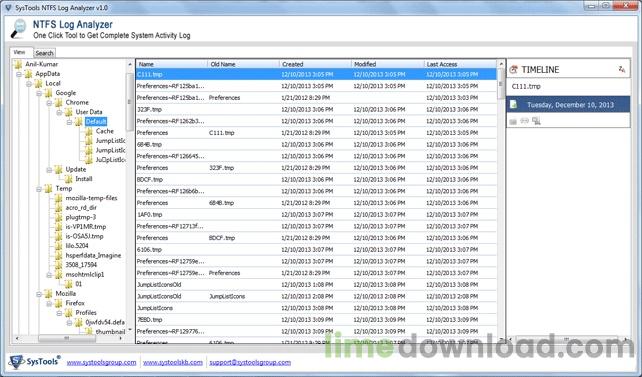 SysTools NTFS Log Analyzer