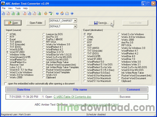 ABC Amber Text Converter