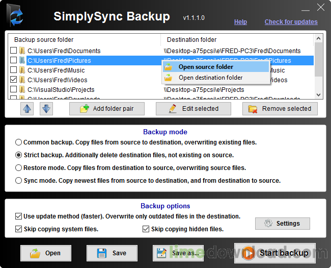SimplySync Backup
