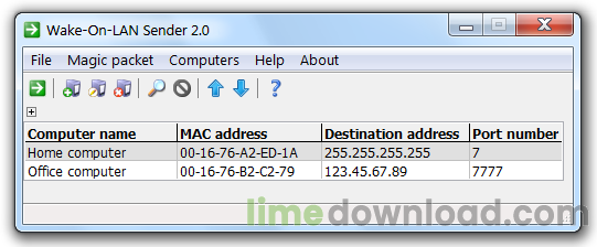 Wake-On-LAN Sender
