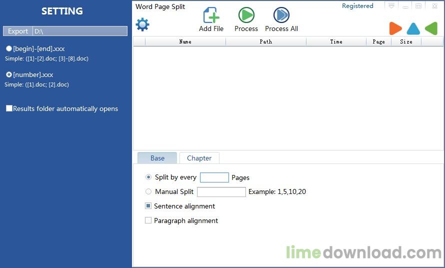MS Word Pages Split