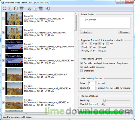 Duplicate Video Search