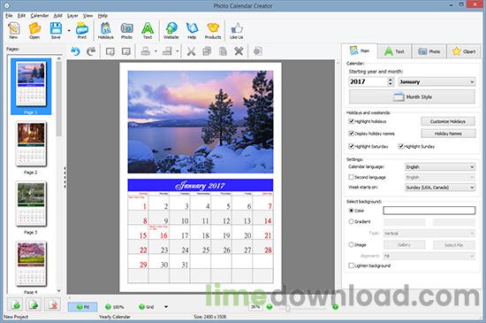 Photo Calendar Creator