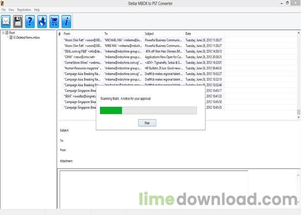 Stellar MBOX to PST Converter