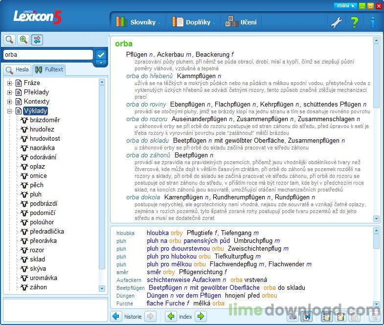 Lexicon 5 Německý zemědělský a přírodovědný slovník