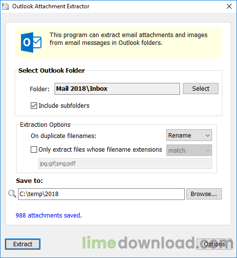 Outlook Attachment Extractor