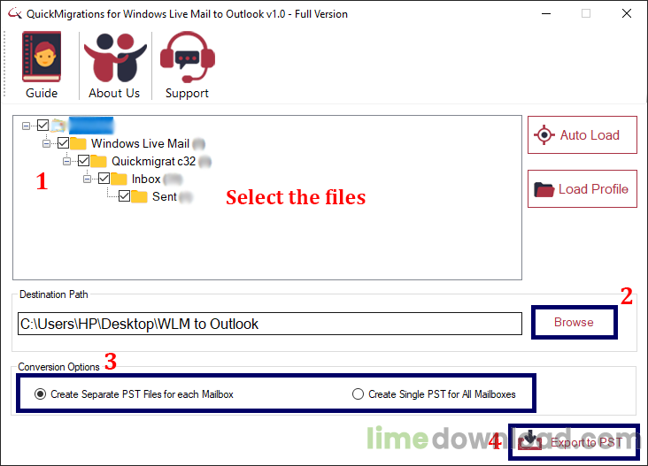 QuickMigrations for Windows Live Mail to Outlook