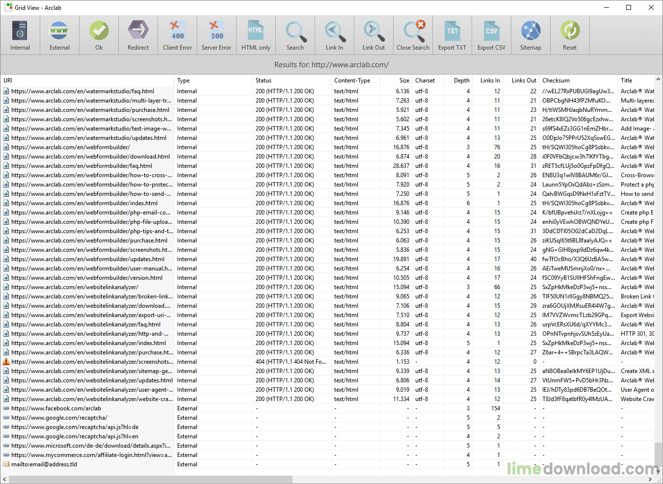 Arclab Web Link Analyzer