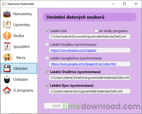 Kalendář - pyramidak software