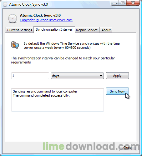Atomic Clock Sync