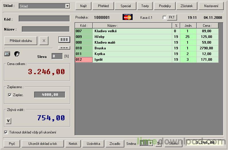 Trell NEXT - prodejna, kasa, restaurace, sklady, faktury