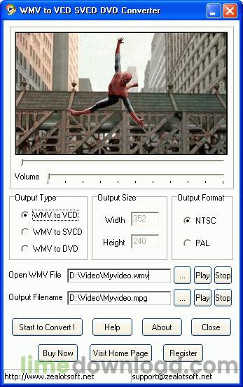 WMV to VCD SVCD DVD Converter