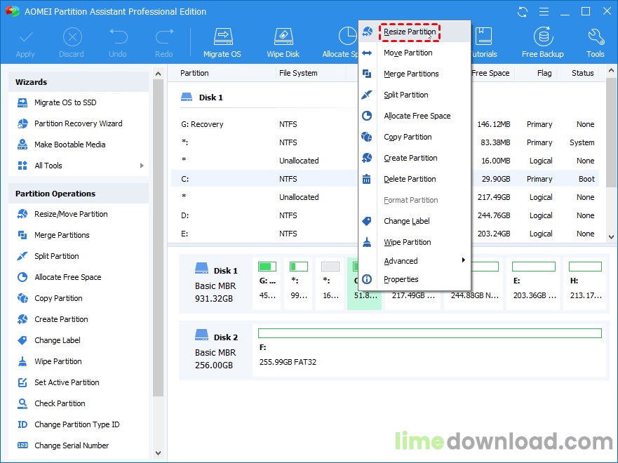 AOMEI Partition Assistant Professional