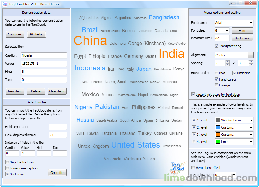 TagCloud for VCL