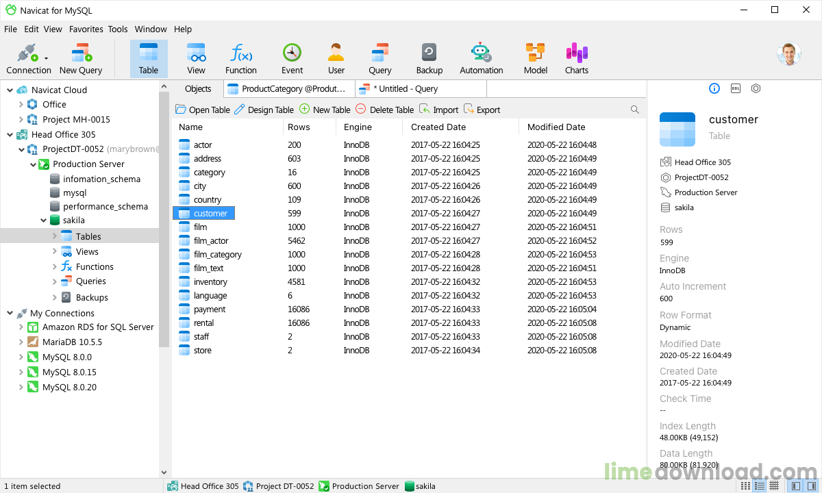 Navicat for MySQL