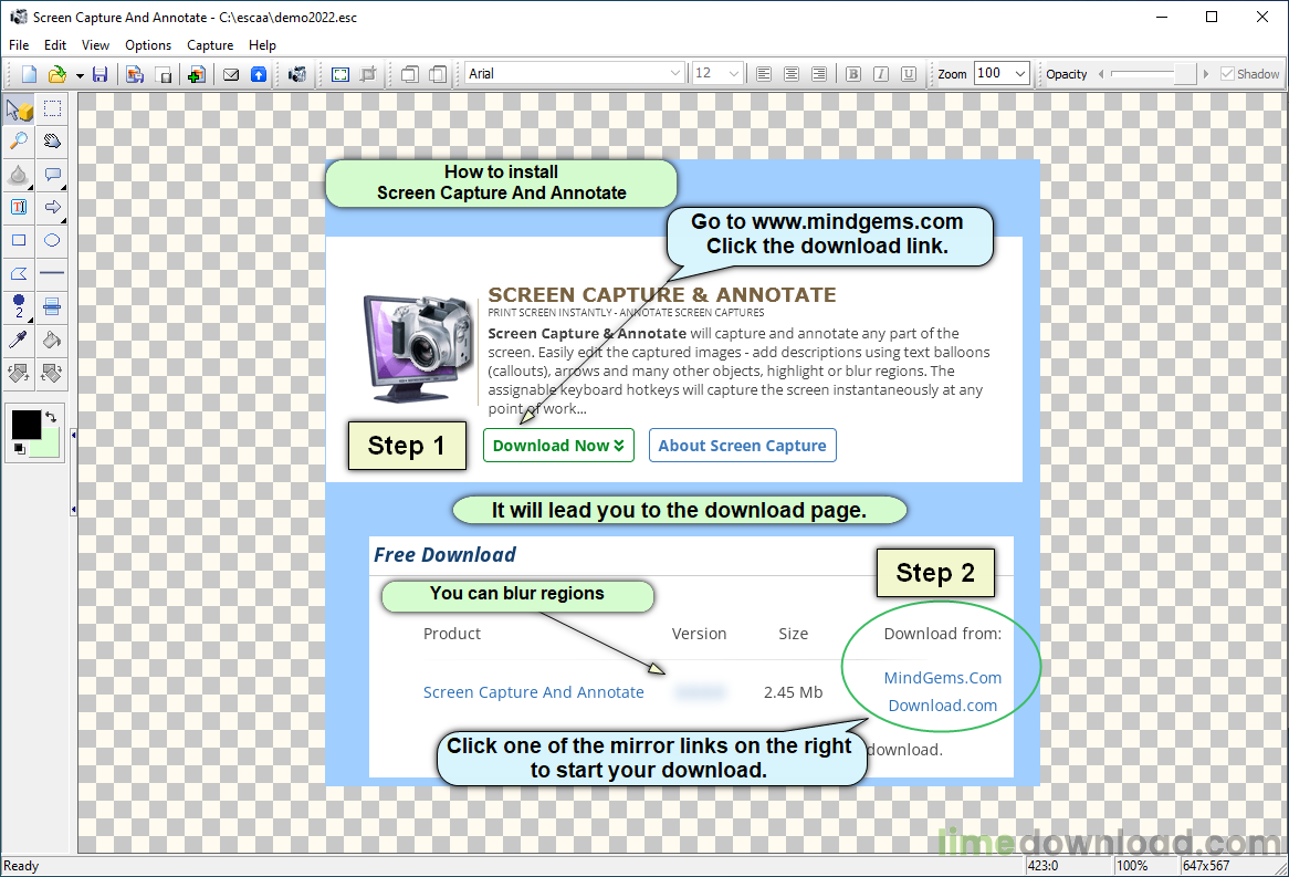 Screen Capture And Annotate