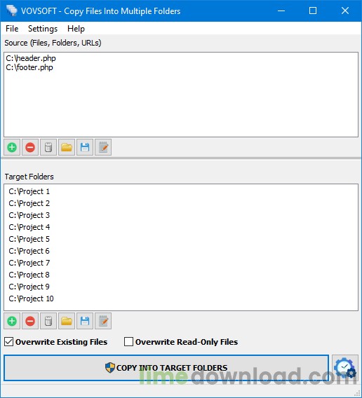 Copy Files Into Multiple Folders