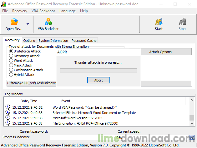 Advanced Office Password Recovery