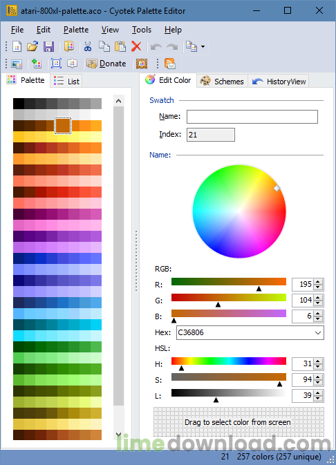 Cyotek Color Palette Editor