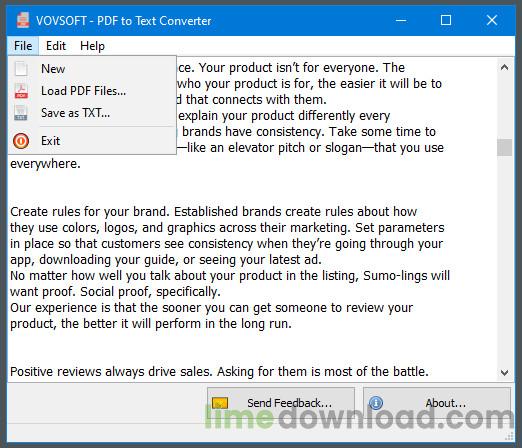 Vovsoft PDF to Text Converter