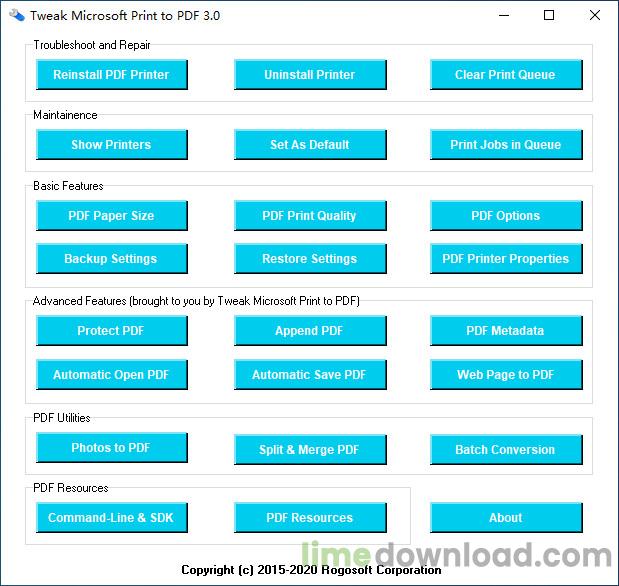 Tweak Microsoft Print to PDF