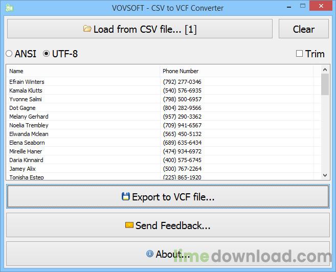 CSV to VCF Converter