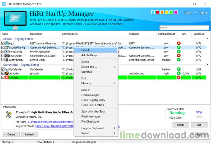 HiBit Startup Manager