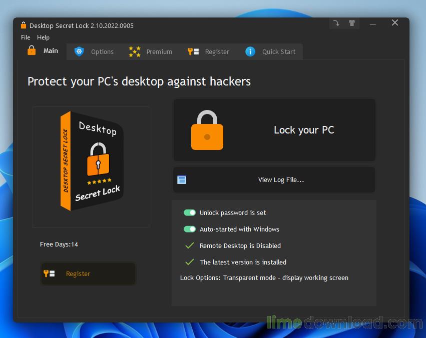 Desktop Secret Lock