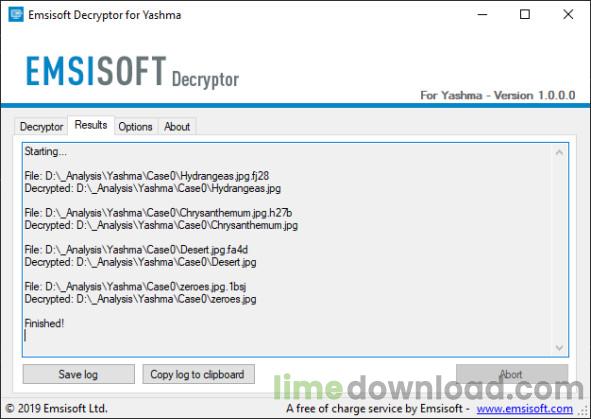 Emsisoft Decryptor for Yashma