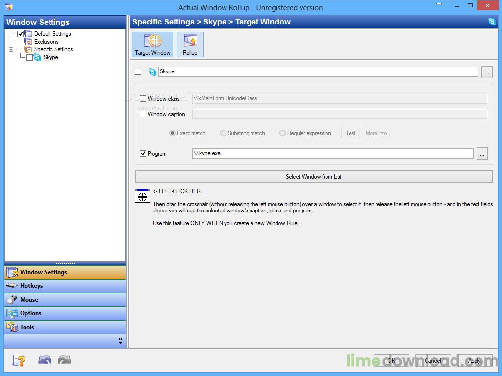 Actual Window Rollup