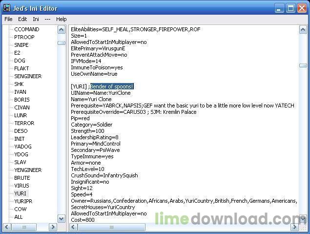 Jeds Ini Editor