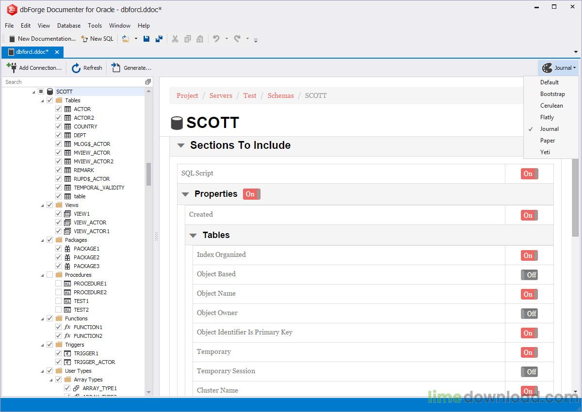 dbForge Documenter for Oracle