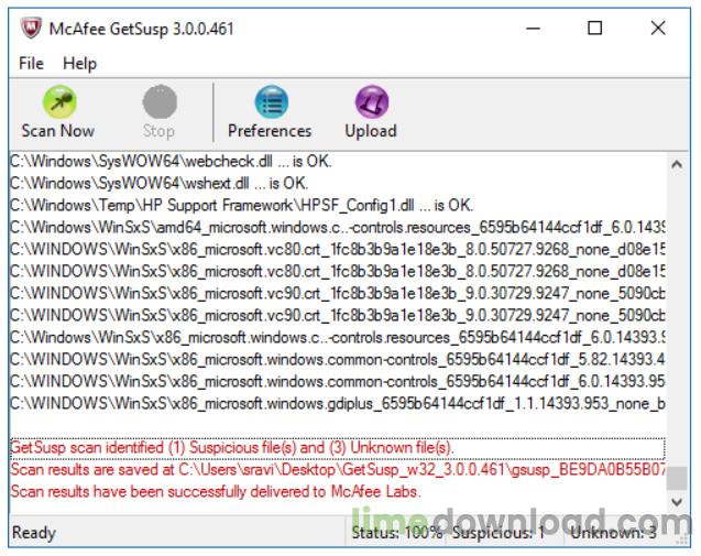 McAfee GetSusp