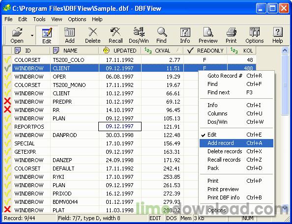 DBFView