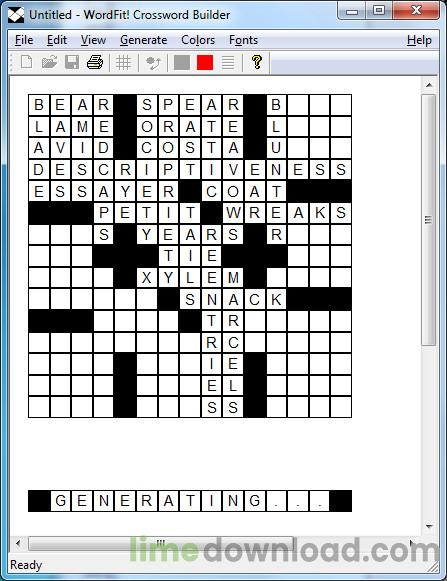 WordFit! Crossword Builder